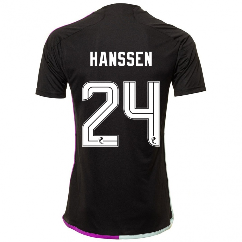 Dames Nadine Hanssen #24 Zwart Uitshirt Uittenue 2023/24 T-Shirt