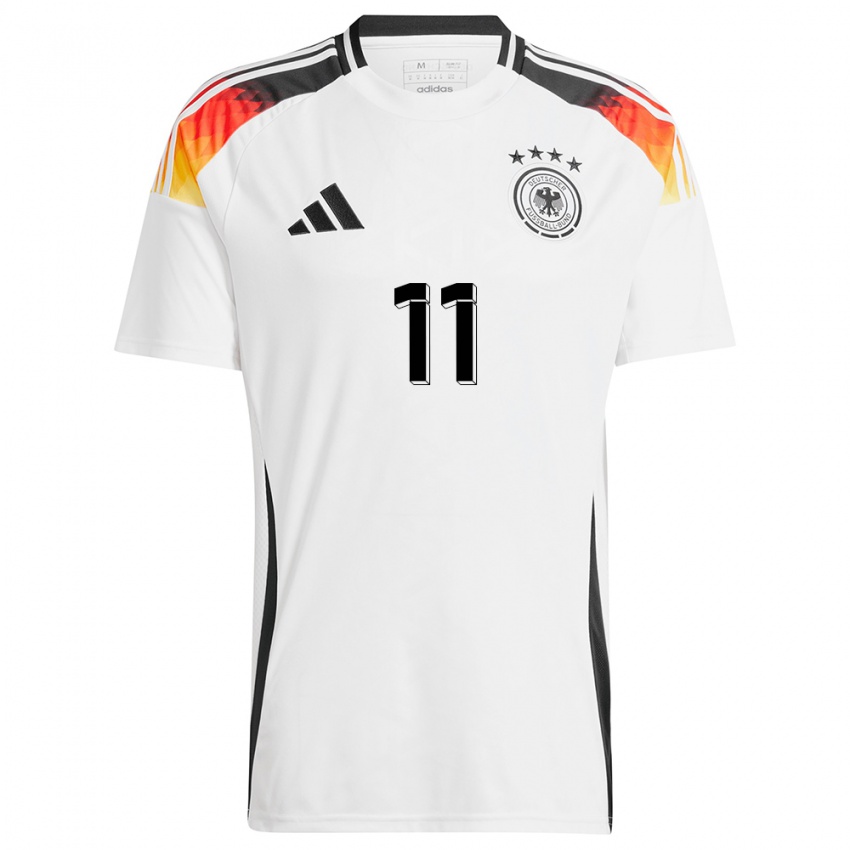 Kinderen Duitsland Alexandra Popp #11 Wit Thuisshirt Thuistenue 24-26 T-Shirt