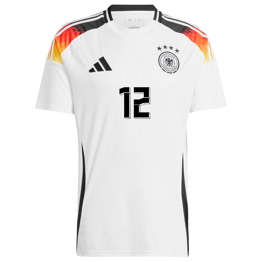 Kinderen Duitsland Kevin Trapp #12 Wit Thuisshirt Thuistenue 24-26 T-Shirt