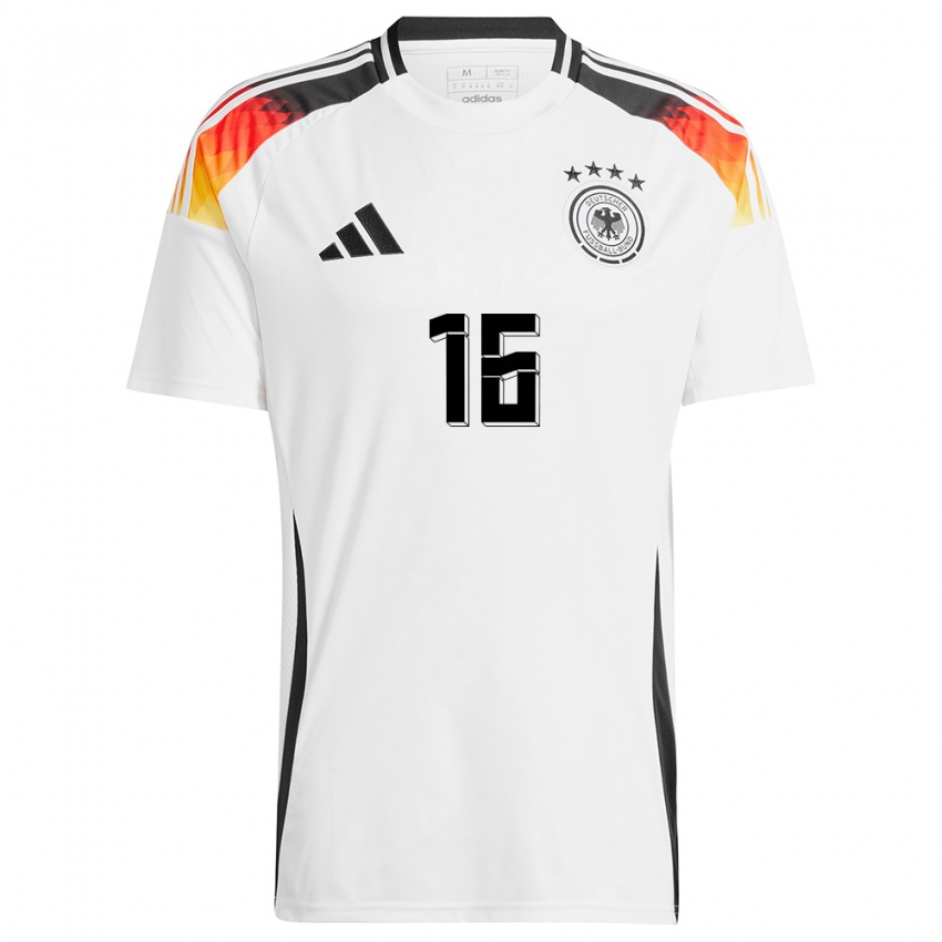 Kinderen Duitsland Lukas Klostermann #16 Wit Thuisshirt Thuistenue 24-26 T-Shirt