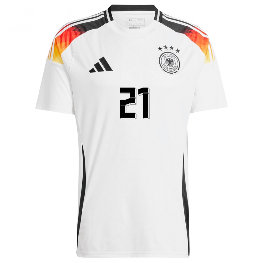 Kinderen Duitsland Ilkay Gundogan #21 Wit Thuisshirt Thuistenue 24-26 T-Shirt