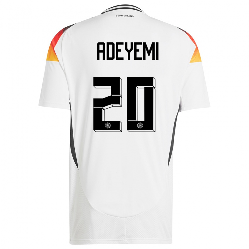 Kinderen Duitsland Karim Adeyemi #20 Wit Thuisshirt Thuistenue 24-26 T-Shirt