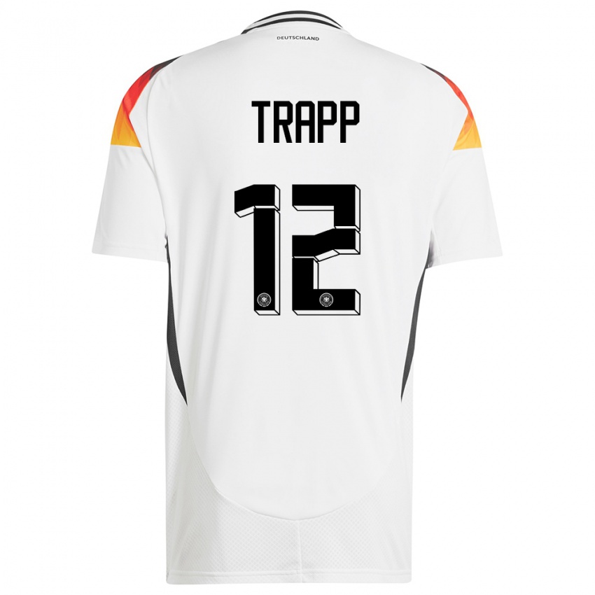 Kinderen Duitsland Kevin Trapp #12 Wit Thuisshirt Thuistenue 24-26 T-Shirt