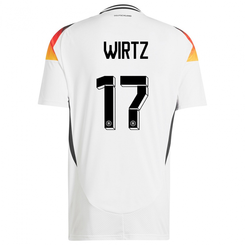 Kinderen Duitsland Florian Wirtz #17 Wit Thuisshirt Thuistenue 24-26 T-Shirt