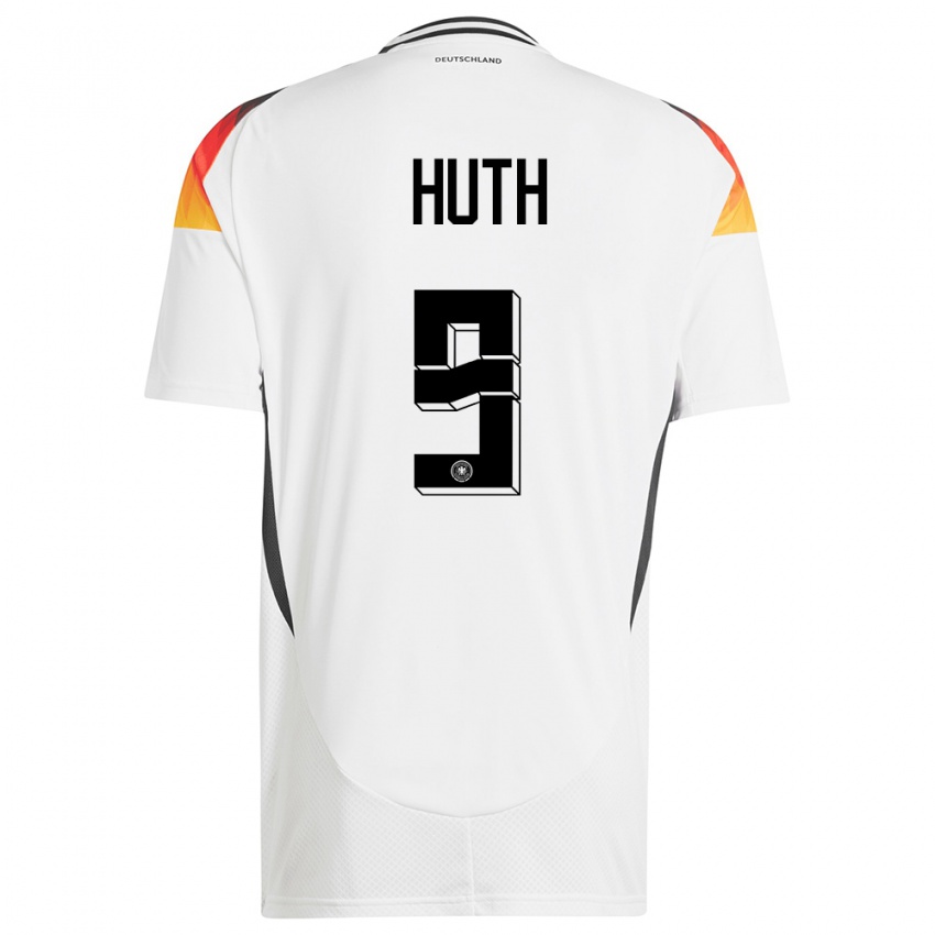 Kinderen Duitsland Svenja Huth #9 Wit Thuisshirt Thuistenue 24-26 T-Shirt