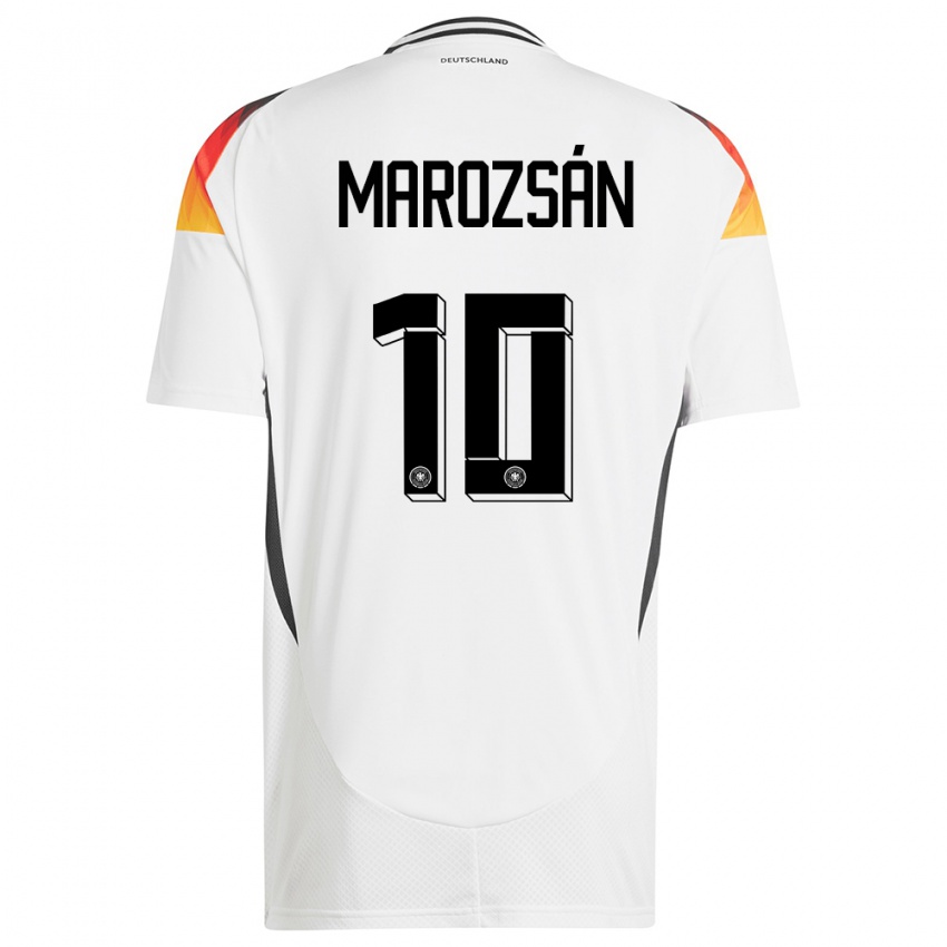 Kinderen Duitsland Dzsenifer Marozsan #10 Wit Thuisshirt Thuistenue 24-26 T-Shirt