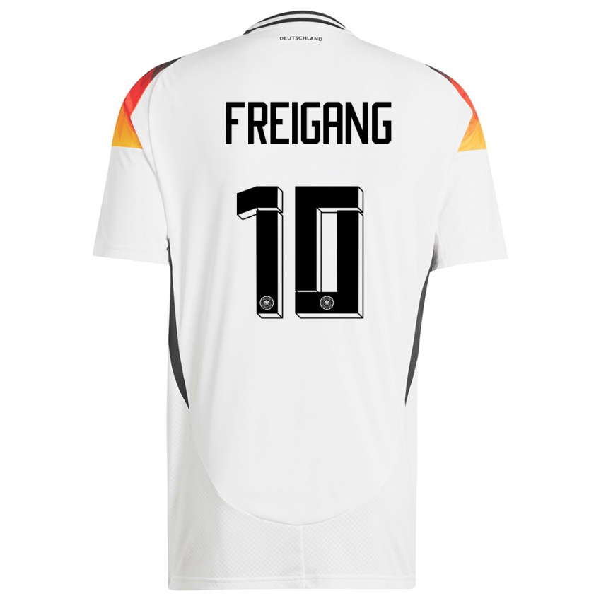 Kinderen Duitsland Laura Freigang #10 Wit Thuisshirt Thuistenue 24-26 T-Shirt