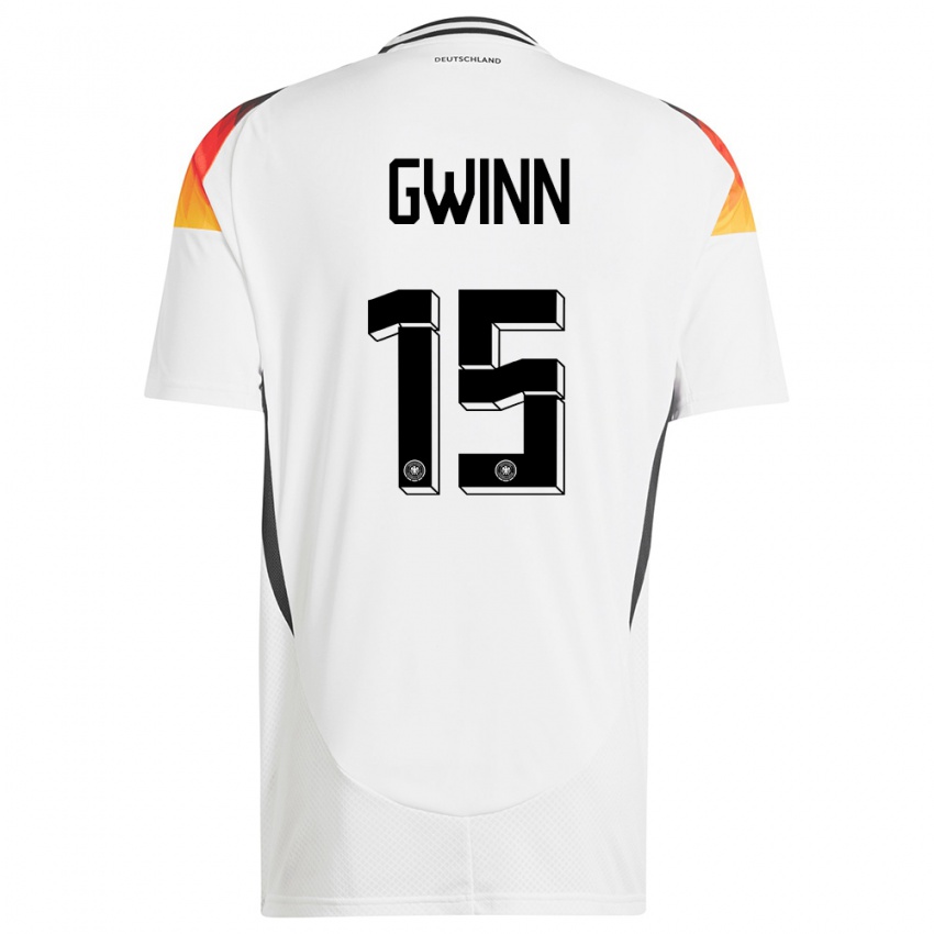 Kinderen Duitsland Giulia Gwinn #15 Wit Thuisshirt Thuistenue 24-26 T-Shirt