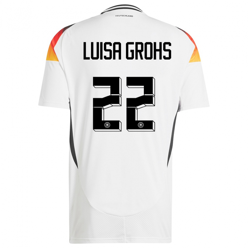 Kinderen Duitsland Maria Luisa Grohs #22 Wit Thuisshirt Thuistenue 24-26 T-Shirt