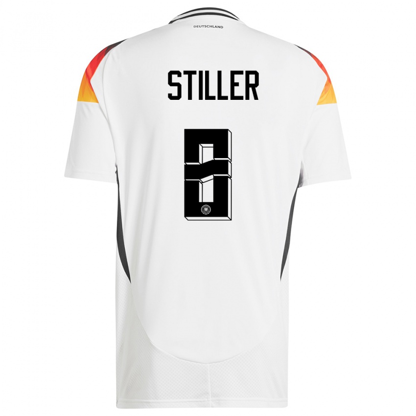 Kinderen Duitsland Angelo Stiller #8 Wit Thuisshirt Thuistenue 24-26 T-Shirt