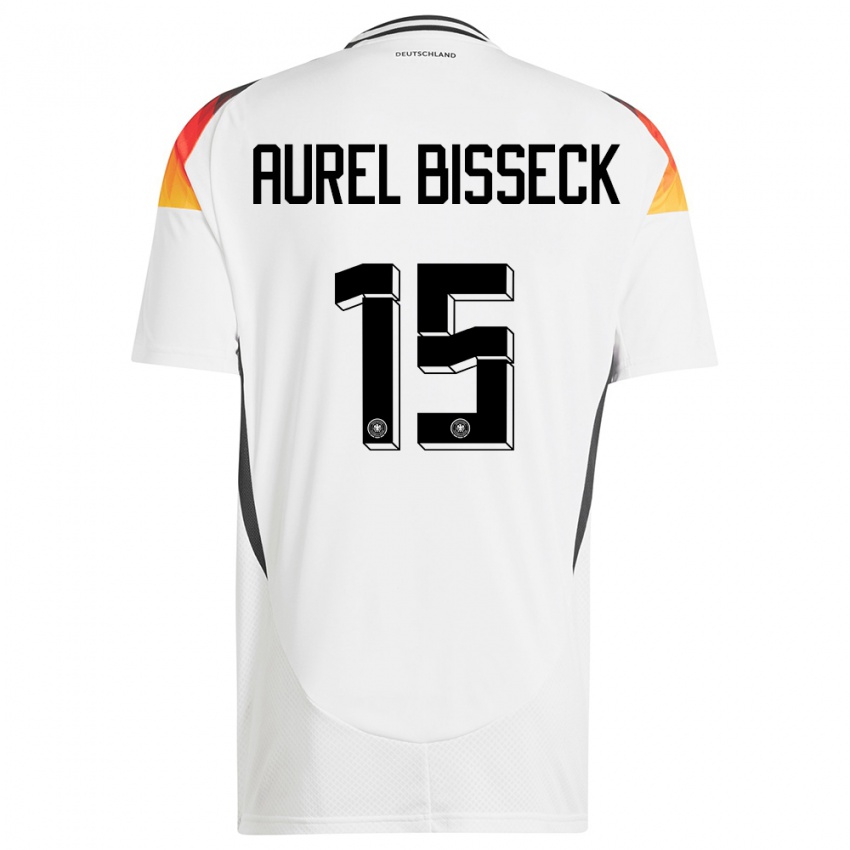 Kinderen Duitsland Yann Aurel Bisseck #15 Wit Thuisshirt Thuistenue 24-26 T-Shirt