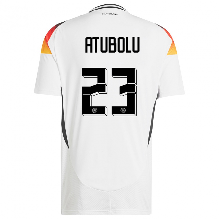 Kinderen Duitsland Noah Atubolu #23 Wit Thuisshirt Thuistenue 24-26 T-Shirt