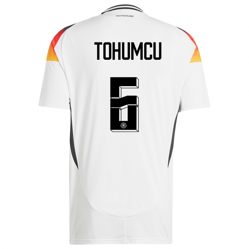 Kinderen Duitsland Umut Tohumcu #6 Wit Thuisshirt Thuistenue 24-26 T-Shirt