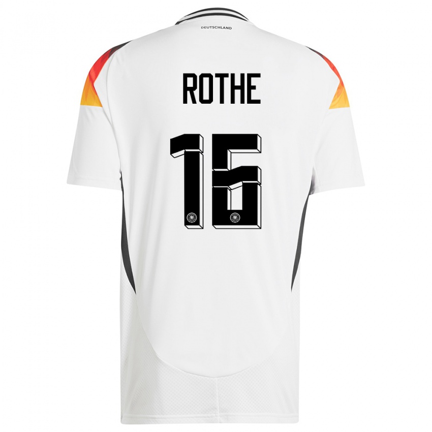 Kinderen Duitsland Tom Rothe #16 Wit Thuisshirt Thuistenue 24-26 T-Shirt