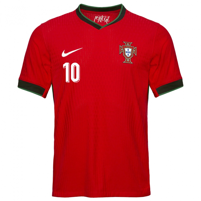 Kinderen Portugal Diogo Prioste #10 Rood Thuisshirt Thuistenue 24-26 T-Shirt