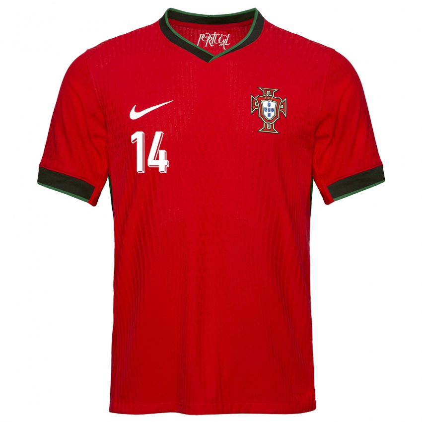 Kinderen Portugal Rodrigo Conceicao #14 Rood Thuisshirt Thuistenue 24-26 T-Shirt