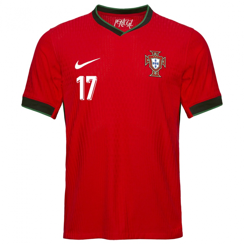 Kinderen Portugal Rafael Leao #17 Rood Thuisshirt Thuistenue 24-26 T-Shirt