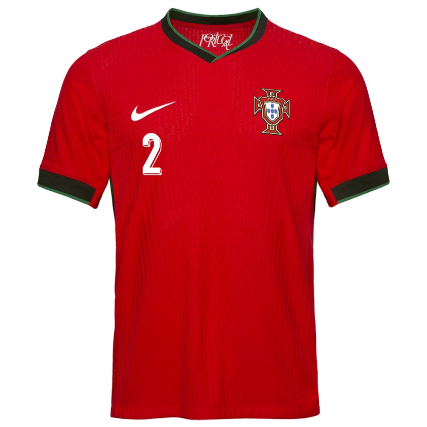 Kinderen Portugal Tiago Djalo #2 Rood Thuisshirt Thuistenue 24-26 T-Shirt