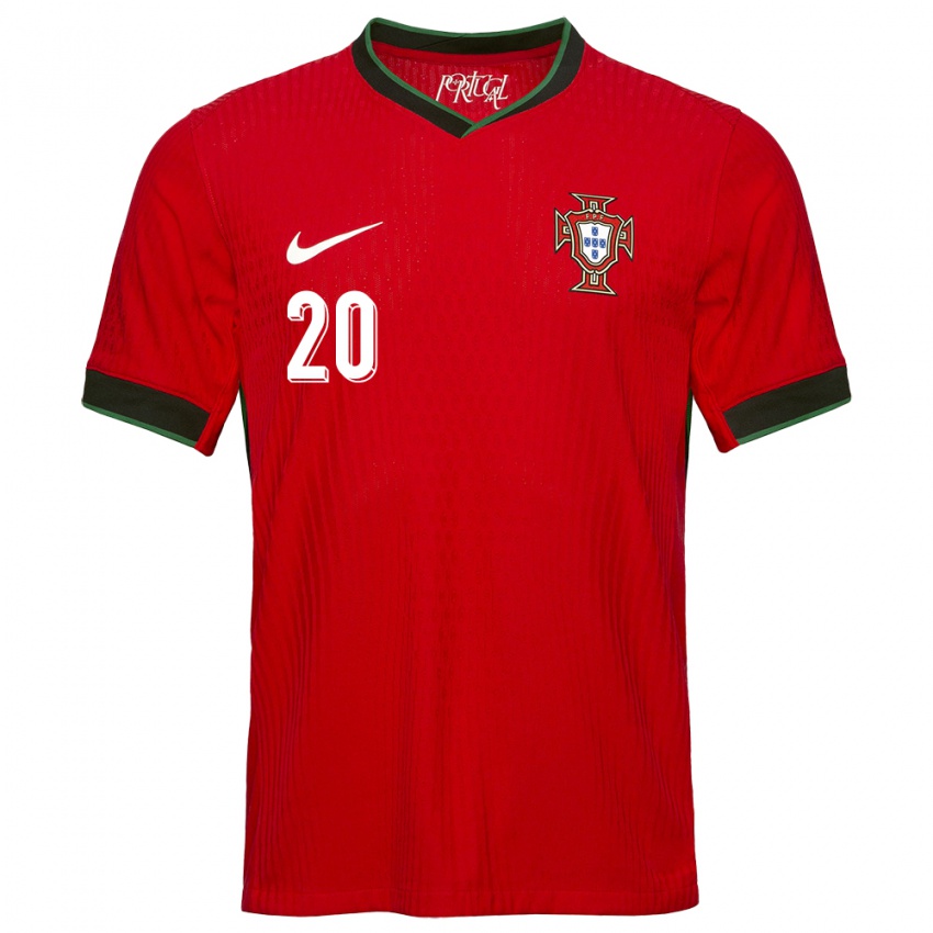 Kinderen Portugal Fabio Silva #20 Rood Thuisshirt Thuistenue 24-26 T-Shirt