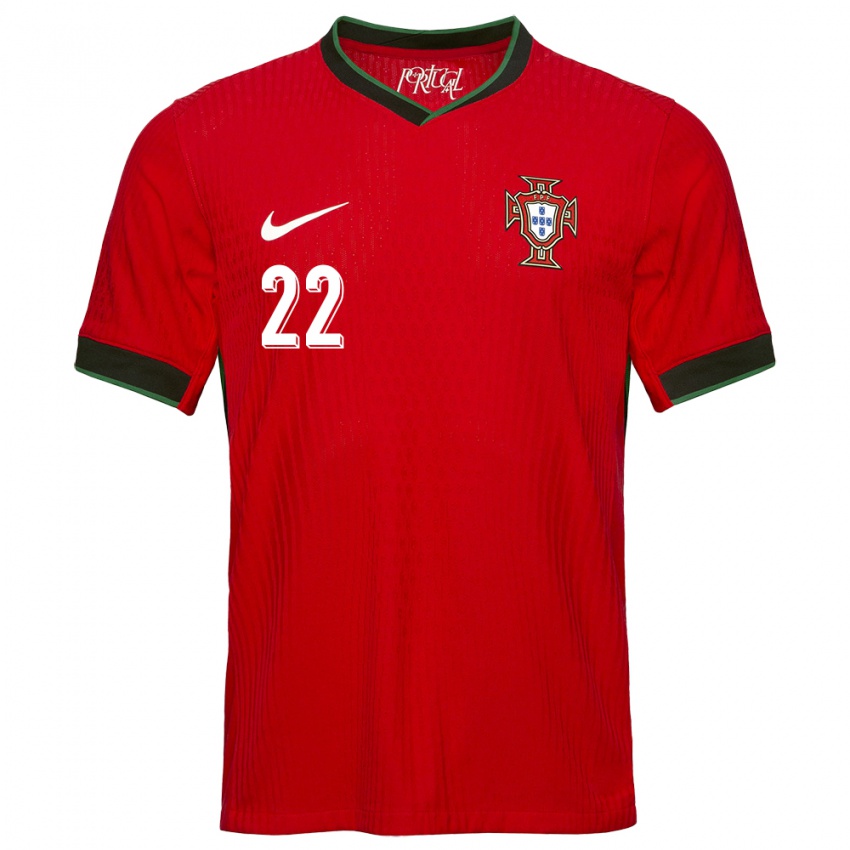 Kinderen Portugal Rute Costa #22 Rood Thuisshirt Thuistenue 24-26 T-Shirt