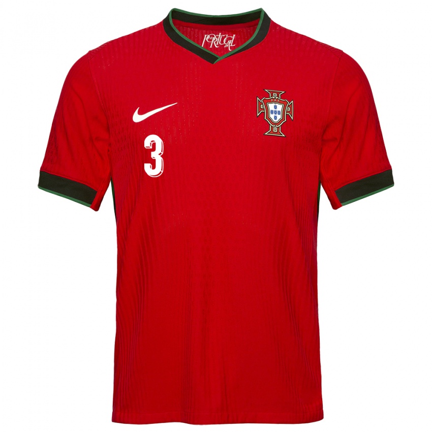 Kinderen Portugal Pepe #3 Rood Thuisshirt Thuistenue 24-26 T-Shirt