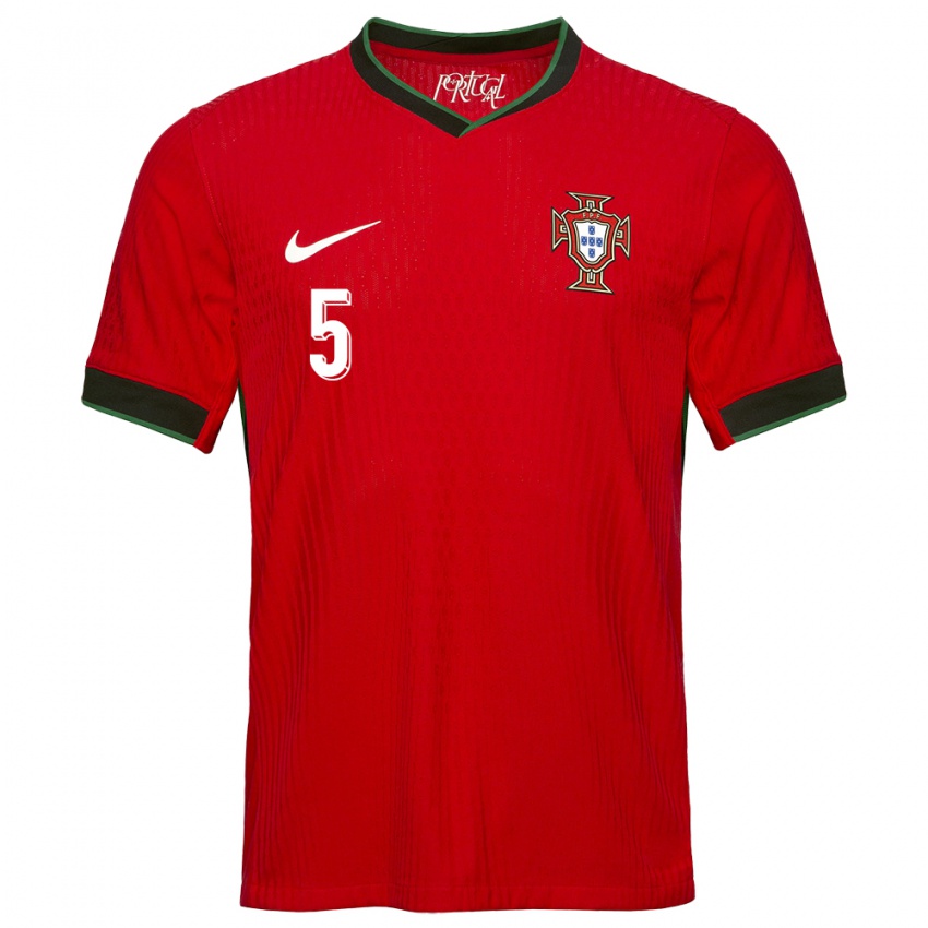 Kinderen Portugal Martim Marques #5 Rood Thuisshirt Thuistenue 24-26 T-Shirt