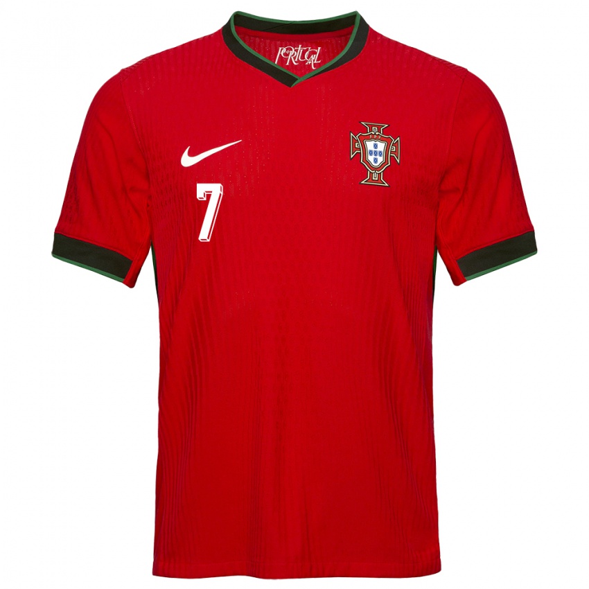 Kinderen Portugal Cristiano Ronaldo #7 Rood Thuisshirt Thuistenue 24-26 T-Shirt