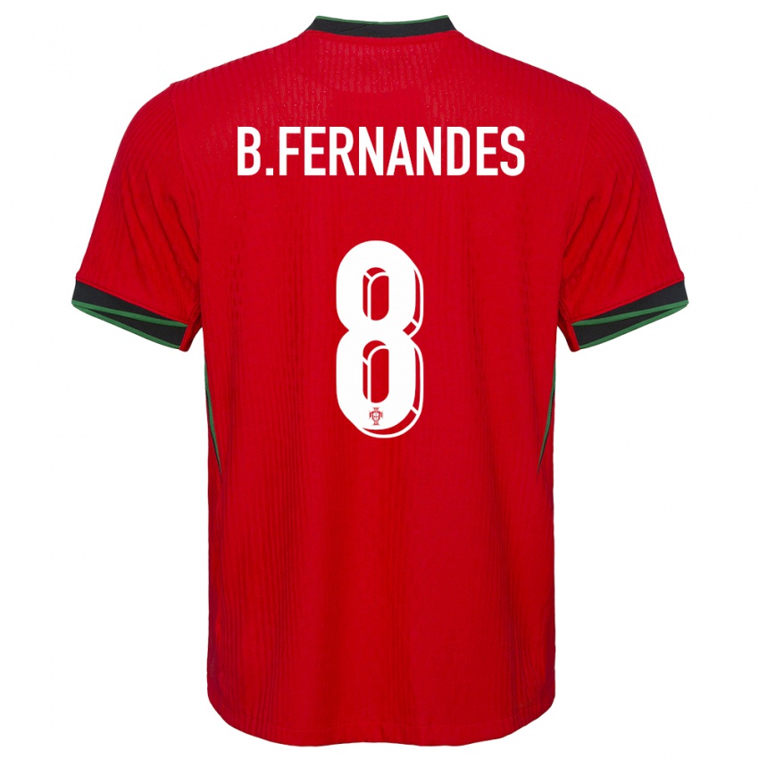 Kinderen Portugal Bruno Fernandes #8 Rood Thuisshirt Thuistenue 24-26 T-Shirt