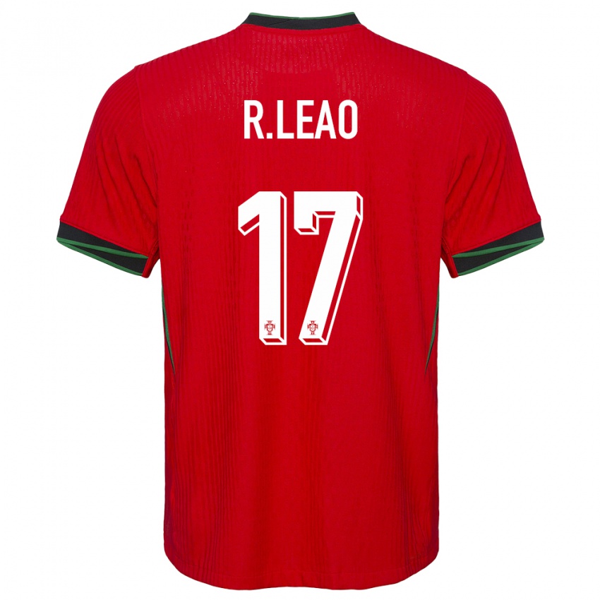 Kinderen Portugal Rafael Leao #17 Rood Thuisshirt Thuistenue 24-26 T-Shirt