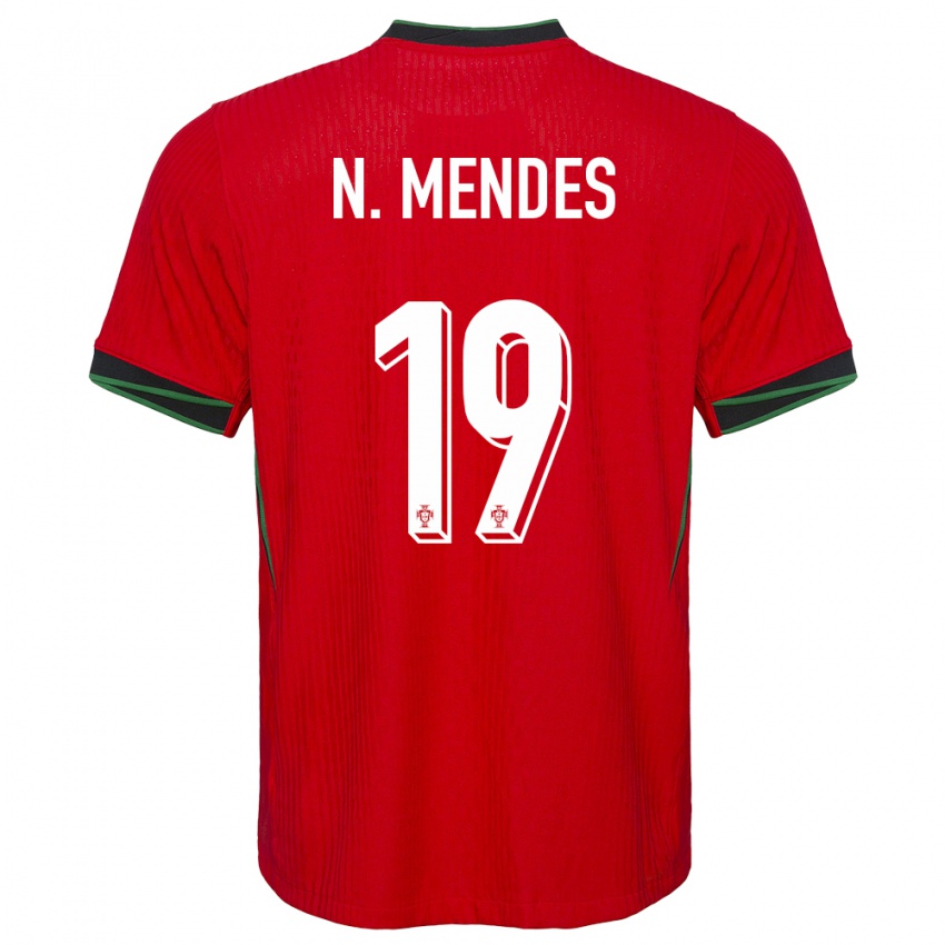 Kinderen Portugal Nuno Mendes #19 Rood Thuisshirt Thuistenue 24-26 T-Shirt