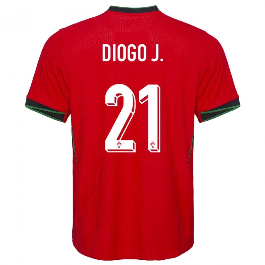 Kinderen Portugal Diogo Jota #21 Rood Thuisshirt Thuistenue 24-26 T-Shirt