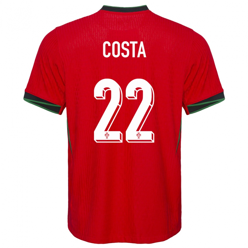 Kinderen Portugal Diogo Costa #22 Rood Thuisshirt Thuistenue 24-26 T-Shirt