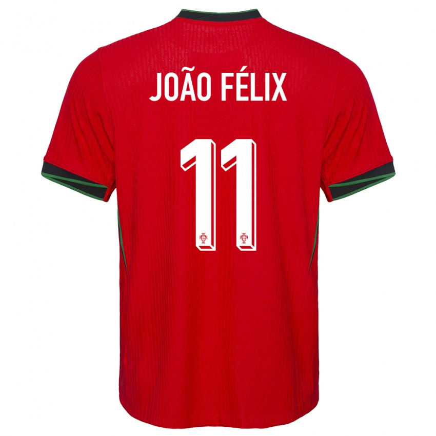 Kinderen Portugal Joao Felix #11 Rood Thuisshirt Thuistenue 24-26 T-Shirt