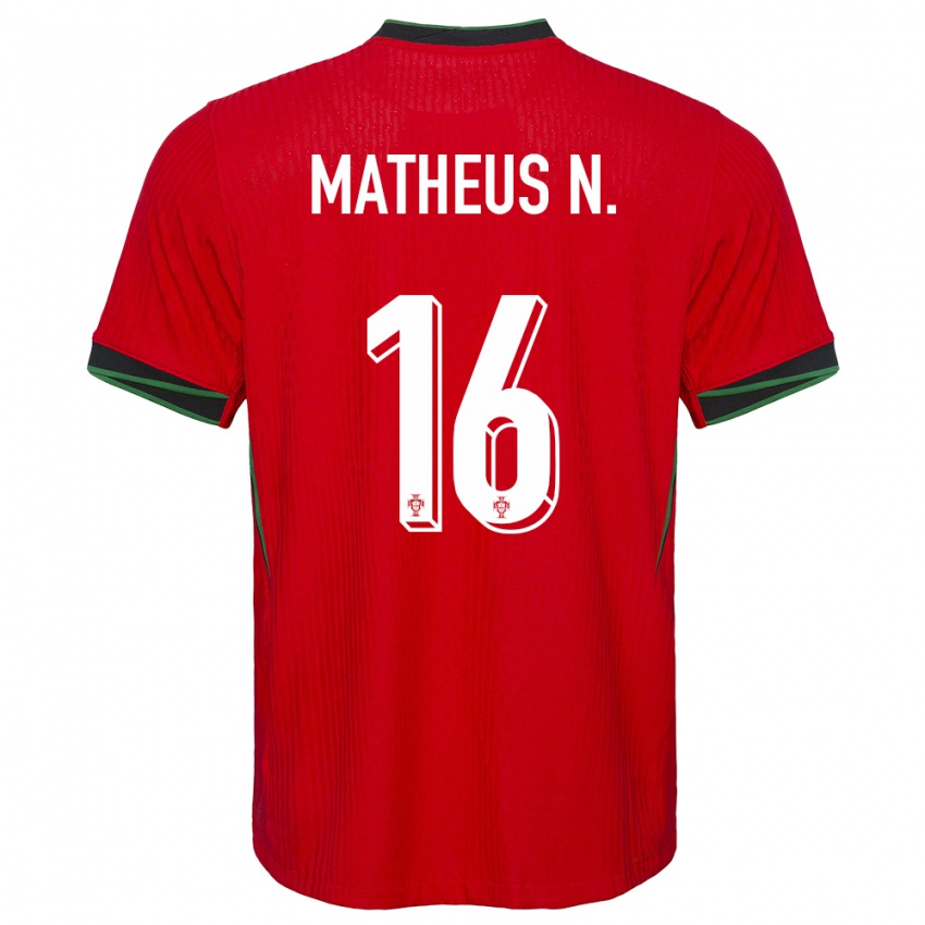 Kinderen Portugal Matheus Nunes #16 Rood Thuisshirt Thuistenue 24-26 T-Shirt