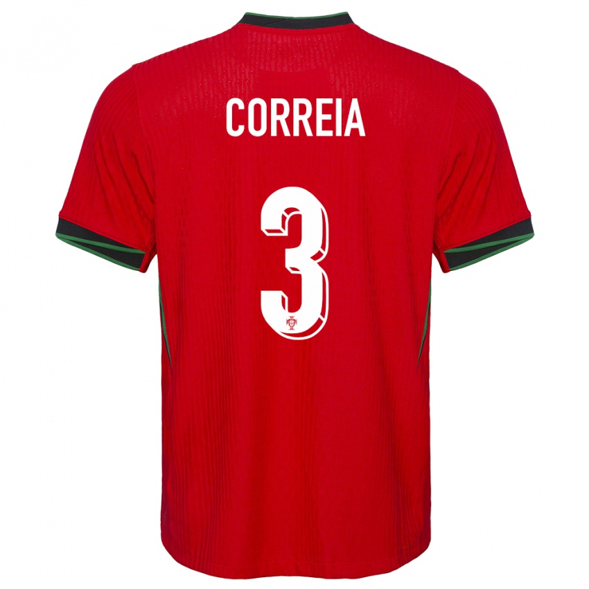 Kinderen Portugal Alicia Correia #3 Rood Thuisshirt Thuistenue 24-26 T-Shirt