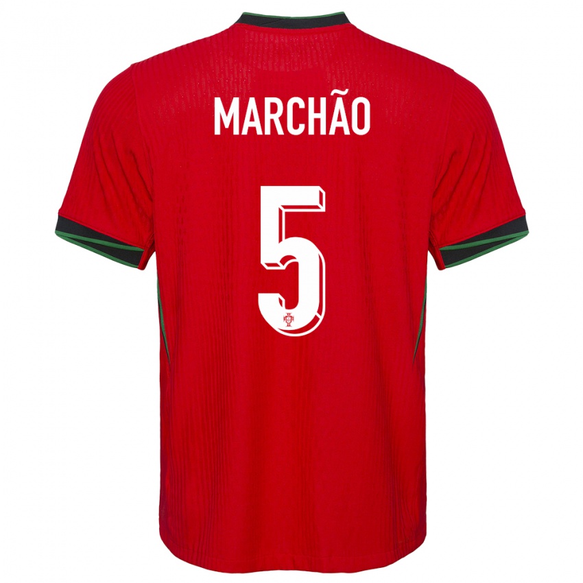 Kinderen Portugal Joana Marchao #5 Rood Thuisshirt Thuistenue 24-26 T-Shirt