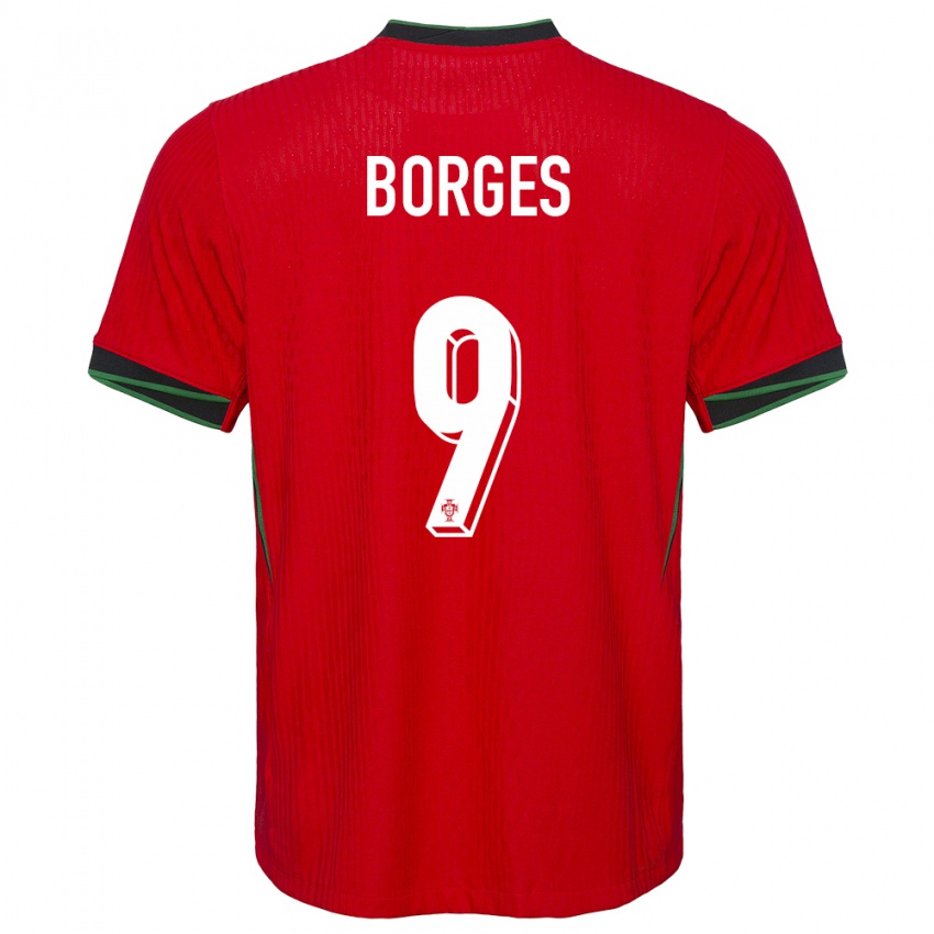 Kinderen Portugal Ana Borges #9 Rood Thuisshirt Thuistenue 24-26 T-Shirt