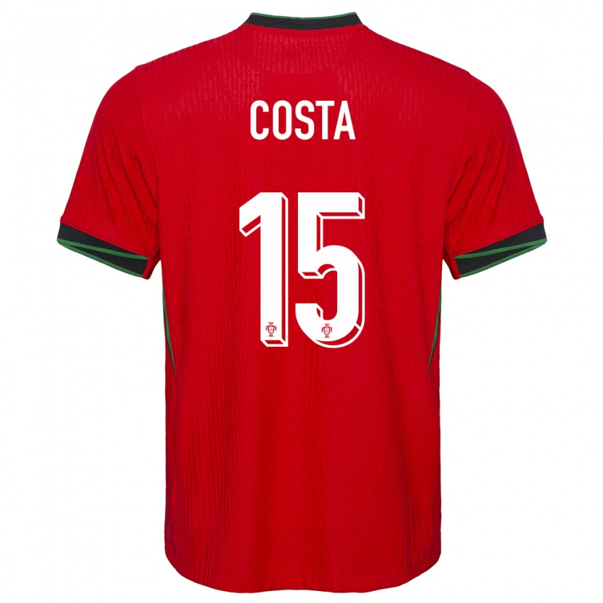 Kinderen Portugal Carole Costa #15 Rood Thuisshirt Thuistenue 24-26 T-Shirt