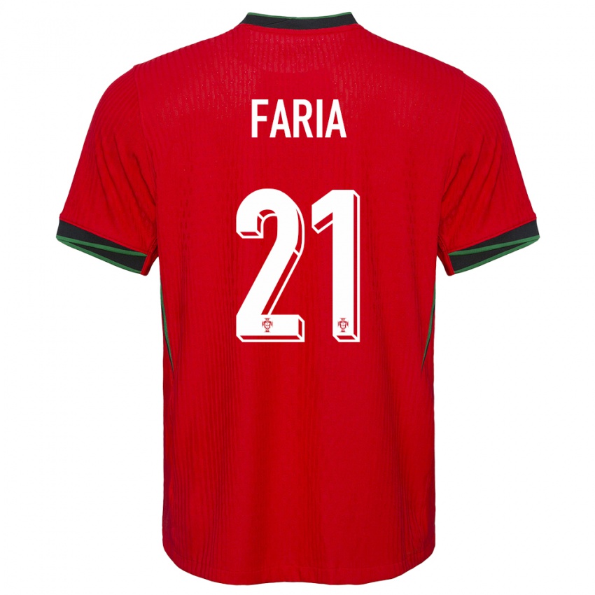 Kinderen Portugal Andreia Faria #21 Rood Thuisshirt Thuistenue 24-26 T-Shirt