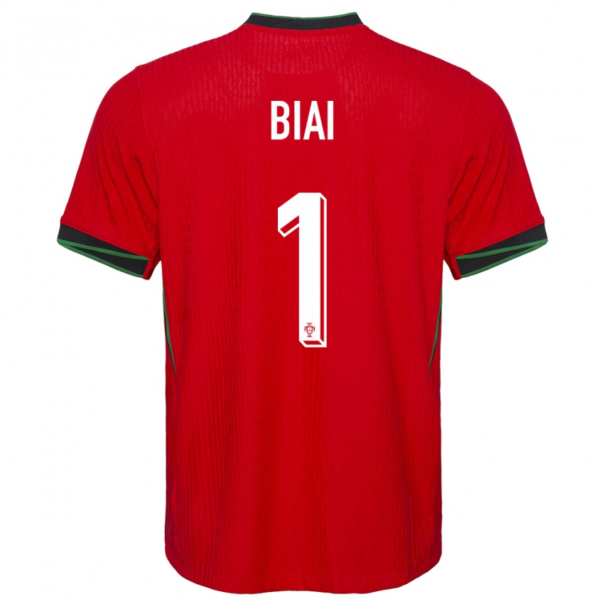 Kinderen Portugal Celton Biai #1 Rood Thuisshirt Thuistenue 24-26 T-Shirt