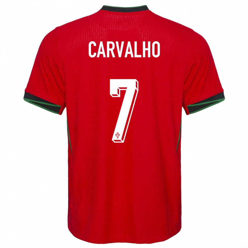 Kinderen Portugal Fabio Carvalho #7 Rood Thuisshirt Thuistenue 24-26 T-Shirt