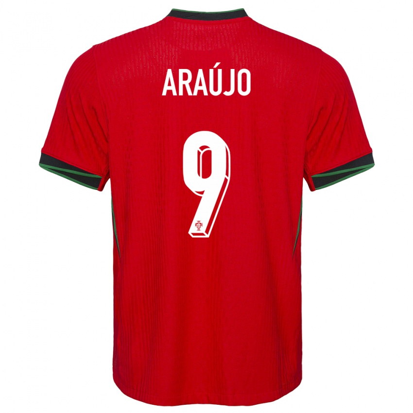 Kinderen Portugal Henrique Araujo #9 Rood Thuisshirt Thuistenue 24-26 T-Shirt