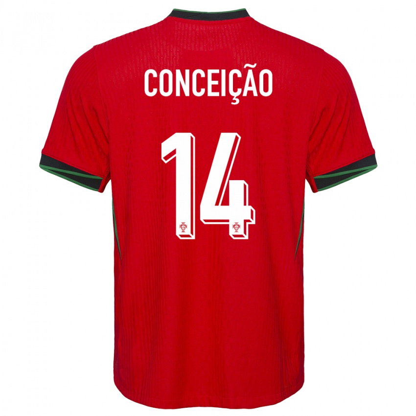 Kinderen Portugal Rodrigo Conceicao #14 Rood Thuisshirt Thuistenue 24-26 T-Shirt