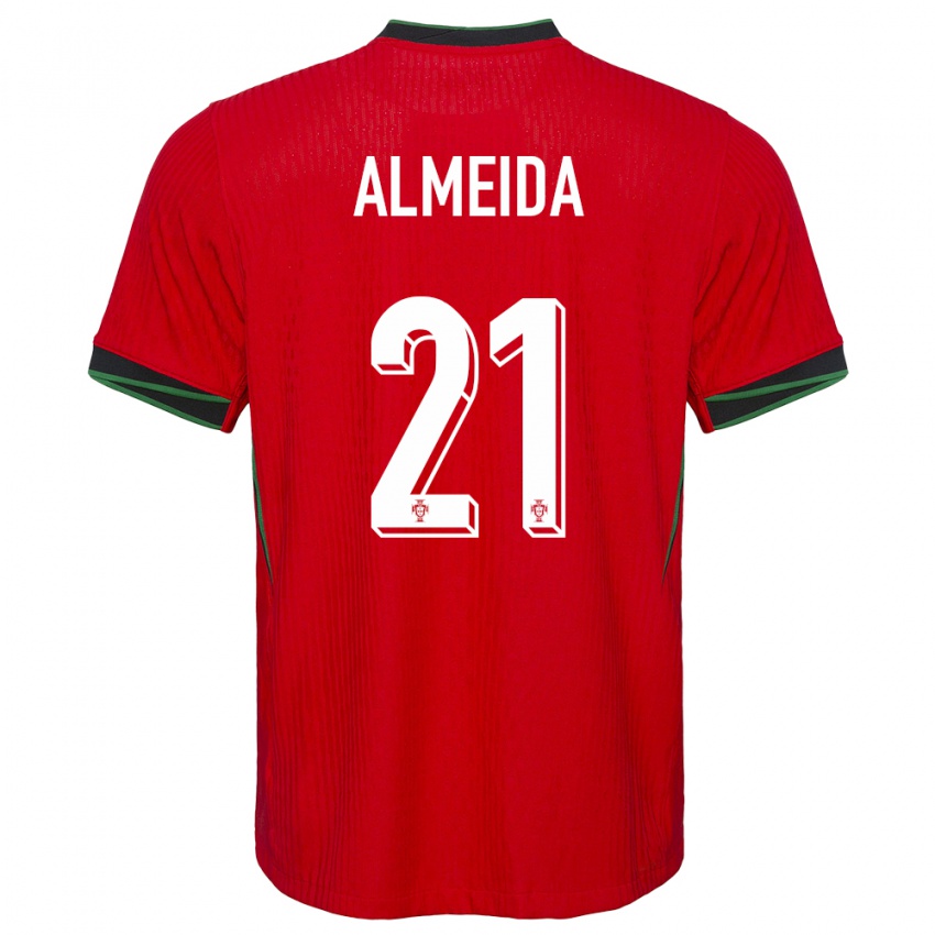 Kinderen Portugal Andre Almeida #21 Rood Thuisshirt Thuistenue 24-26 T-Shirt