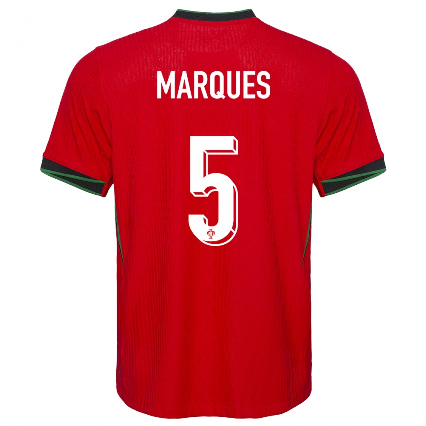 Kinderen Portugal Martim Marques #5 Rood Thuisshirt Thuistenue 24-26 T-Shirt