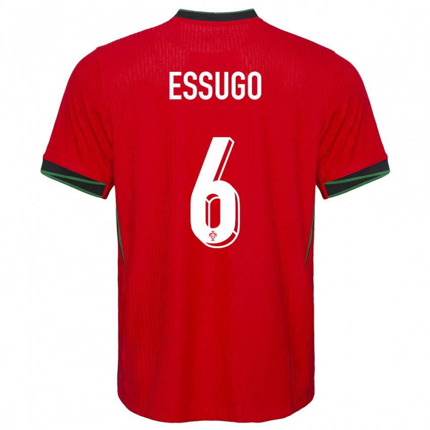 Kinderen Portugal Dario Essugo #6 Rood Thuisshirt Thuistenue 24-26 T-Shirt