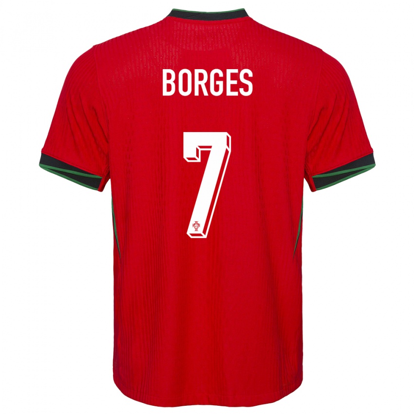 Kinderen Portugal Carlos Borges #7 Rood Thuisshirt Thuistenue 24-26 T-Shirt