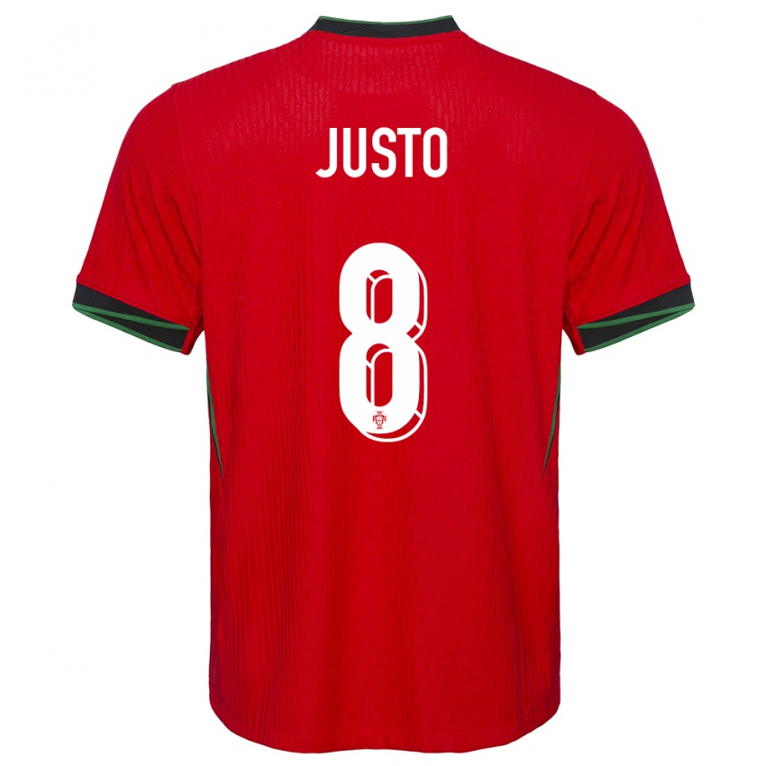 Kinderen Portugal Samuel Justo #8 Rood Thuisshirt Thuistenue 24-26 T-Shirt