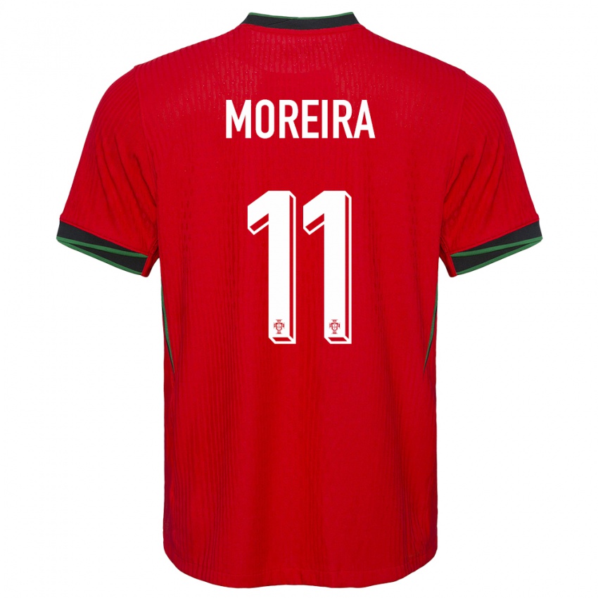 Kinderen Portugal Diego Moreira #11 Rood Thuisshirt Thuistenue 24-26 T-Shirt