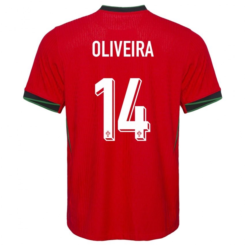 Kinderen Portugal Hugo Oliveira #14 Rood Thuisshirt Thuistenue 24-26 T-Shirt